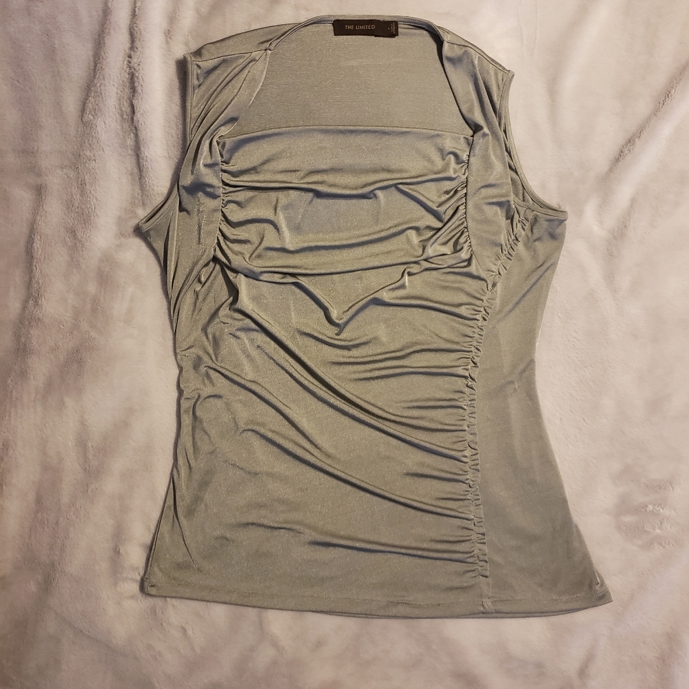 The Limited Drapey green tank NWOT